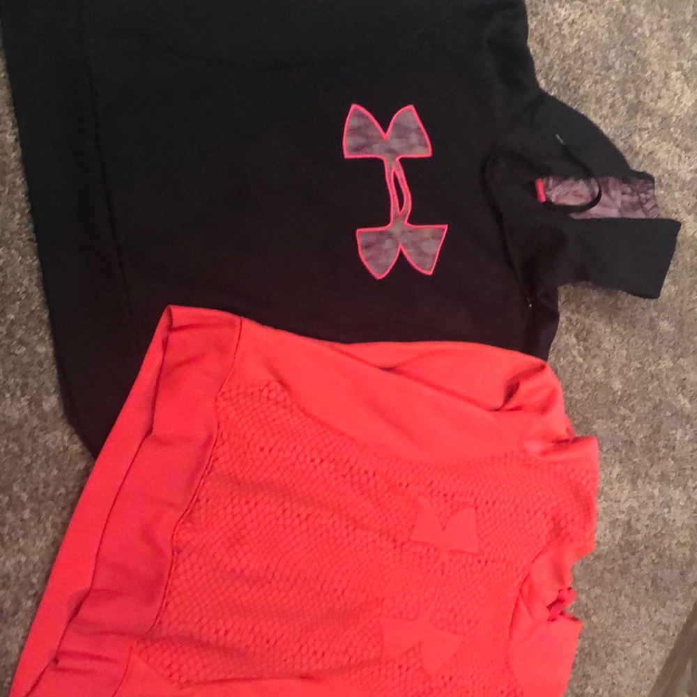 2 Under Armour hooded sweatshirts